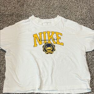Nike White Tee with Yellow Graphic